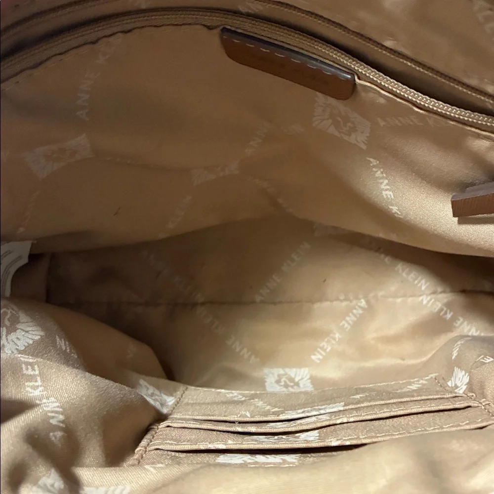 Anne Klein Chestnut Brown Saffiano Crossbody with Matching Wallet
